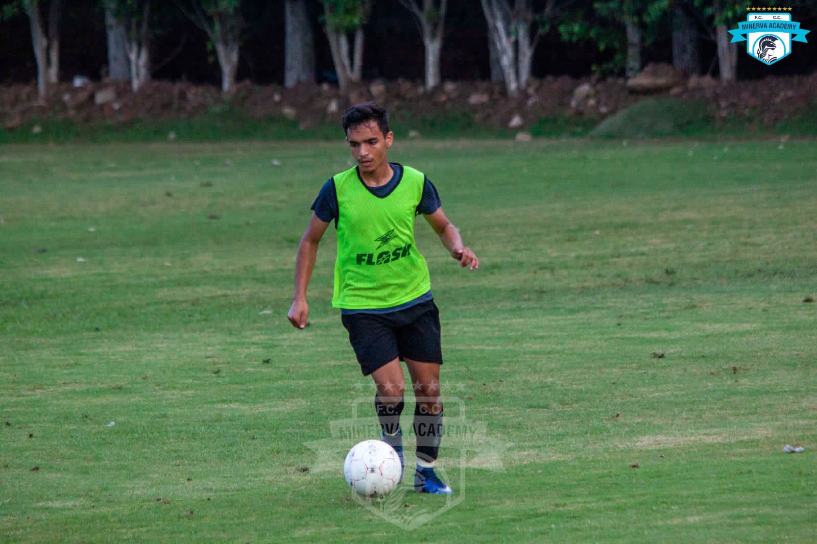Akhnoor footballer trains at Minerva 